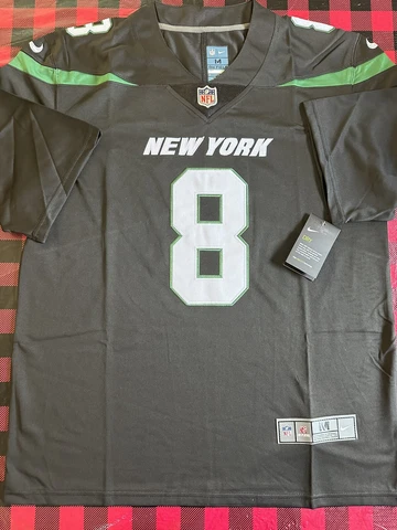 NFL NEW YORK JETS #8 AARON RODGERS Black stitched Football Jersey Mens M NWT Cover