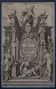 Topografia Dell'Arcivescovado - Titolo - Merian - Incisione Originale 1646 - Picture 1 of 3