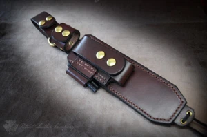 Cuchillos Fallkniven funda Bushcraft de cuero personalizada - The Frontiersman - Imagen 1 de 2