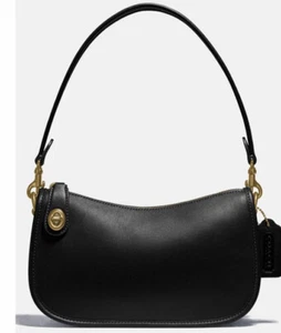 ❤️Coach Swinger Black/Brass C0638 Leather Shoulder Bag - Picture 1 of 6