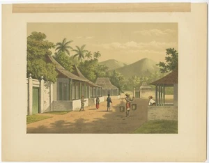 Estampado antiguo con vista de Batu Gajah - Imagen 1 de 1