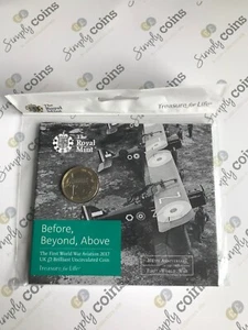 Simply Coins~ 2017 AVIATION FIRST WORLD WAR TWO 2 POUND COIN ROYAL MINT PACK - Picture 1 of 3