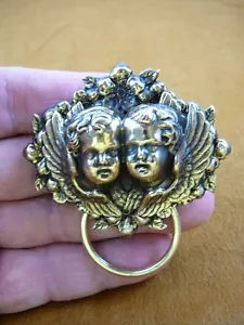 (E-620) Cherubs Angel Angel wings cherub Eyeglass pin pendant ID badge holder - Picture 1 of 1