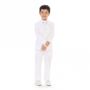 Boys White Suit (Classic Slim) - Picture 1 of 19