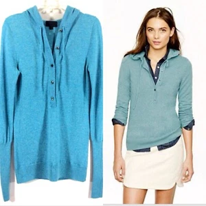 J.CREW COLLECTION XS 100% Italian cashmere getaway hoodie sweater Style 34051 - Picture 1 of 12