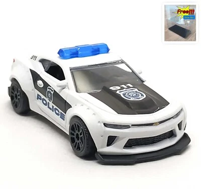 Majorette Chevrolet Camaro 2021 Police 911 White / Black 1:64 3" no Package - Image 1 of 4
