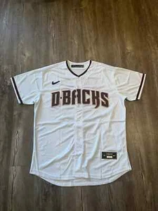 NEW! ARIZONA DIAMONDBACKS CORBIN CARROLL white Stitched NIKE jersey XL X-LARGE - Picture 1 of 6