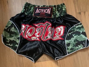 “Action Zone” Kick Boxing Shorts MMA Muay Thai Fight Martial Arts L Large - Picture 1 of 8