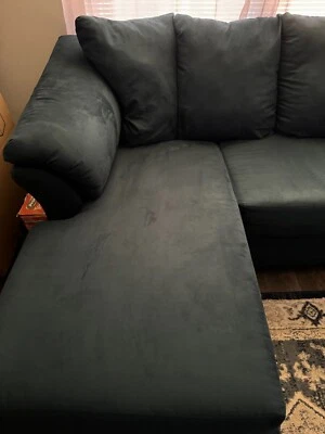 Navy Blue Sofa with Chaise - Image 1 of 4