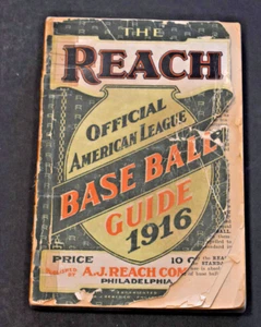 *Original* 1916 The Reach Official American League Baseball Guide - Picture 1 of 10