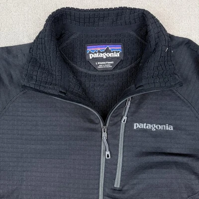 Pullover Patagonia Mujer Grande Negro Capilene Peso Térmico Capa Base 1/4 Cremallera Foto 1 de 4