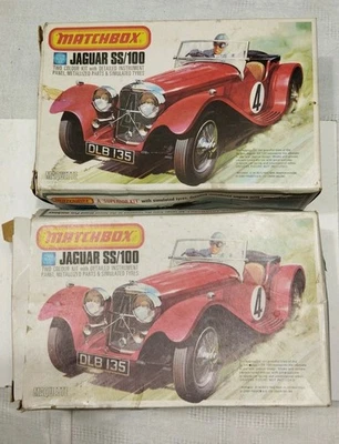 2 maquettes Matchbox 1/32 de 1975 pour JAGUAR SS/100 vintage à finir de monter - Photo 1/4