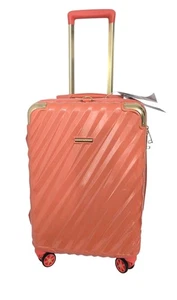 Marcy McKenna Hard Side 22" Spinner Hamptons Collection -Tangerine - Picture 1 of 8