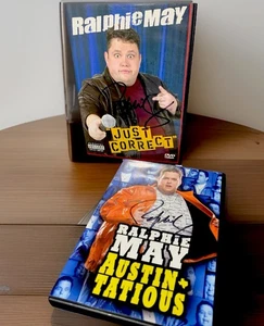 Ralphie May  DVD’s Just Correct” & “Austin Tatious” Double SIGNED!! See Images - Imagen 1 de 11