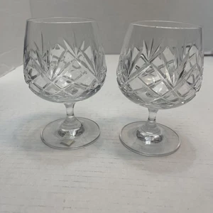 Vintage Sterling Crystal Brandy  Whiskey Snifters  5" Tall Set of 2 - Picture 1 of 15