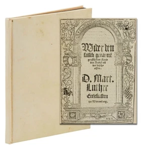 Against the False Claims of Ecclesiastical Spiritual Estate ~ MARTIN LUTHER 1522 - Imagen 1 de 7