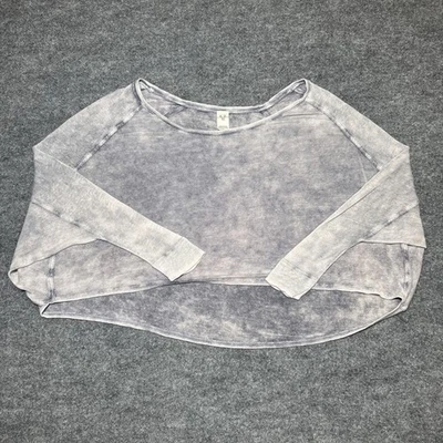 Free People We The Free Top Womens Size S Cream Oversized Linen Blend Tee L/S - Image 1 of 4