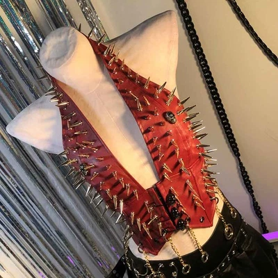 Camisola Halter Y2K TOPS Punk Rock De Colección Harajuku Grunge Cuero PU Gótico E5 Foto 1 de 4