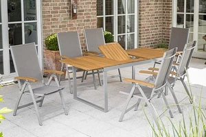 MX Alu Gartenmöbel Set Naxos 7tlg. Esstischgruppe Terrassenmöbel Gartengarnitur - Bild 1 von 7