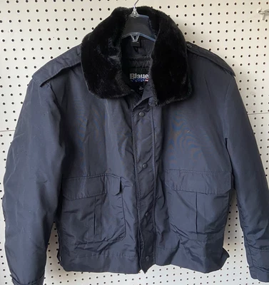 Blauer EMS Patrol Jacket Mens XL Short Navy 9900 Series Faux Fur Collar Winter - Image 1 of 4
