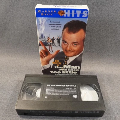 The Man Who Knew Too Little VHS Tape Bill Murray 1997 Warner Bros Comedy Movie Foto 1 de 4