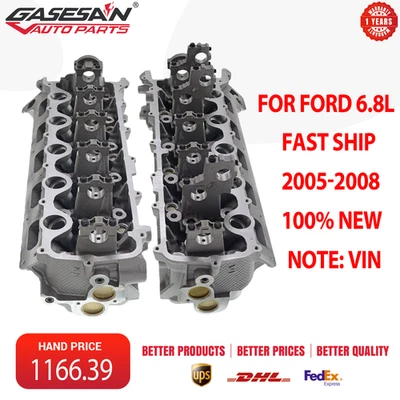 Left & Right Cylinder Head For 2005-2008 Ford F35 F-250 F350 Super Duty V10 6.8L - Image 1 of 4