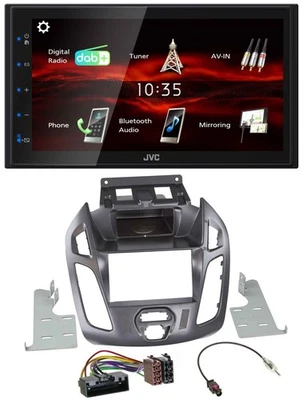 JVC USB Bluetooth MP3 DAB 2DIN Autoradio für Ford Transit ohne Display 2012-2018 - Bild 1 von 4