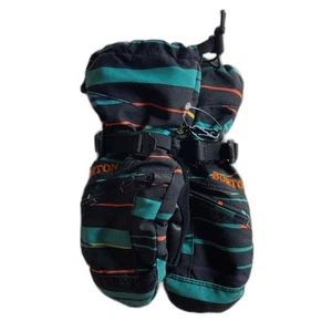 Burton Kids’ Vent Mittens – Striped Pattern – Size KD – Snowboard Ski Gloves - Picture 1 of 10