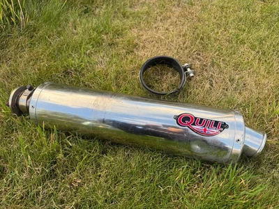 Silenciador de escape Quill 38 mm universal deslizable para lata de extremo de motocicleta 125-400 cc - Imagen 1 de 4