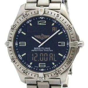 Polished BREITLING Aerospace Titanium Quartz Mens Watch E65062 BF582066 - Picture 1 of 8