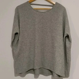 Lily Loves Size 14 Grey Waffle Long Sleeve Top Warm Cosy Winter Pullover... - Picture 1 of 13