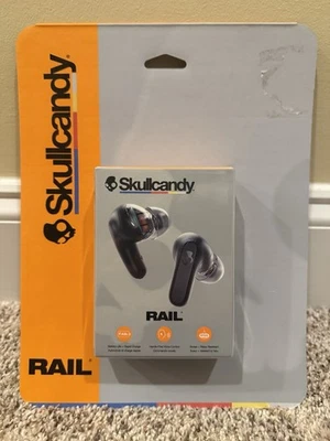 Skullcandy - Rail In-Ear Noise Canceling True Wireless Headphones - True Black - Image 1 of 2