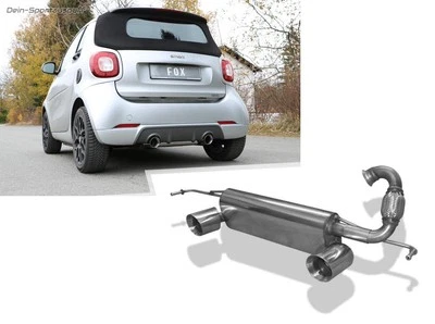 FOX Duplex Escape Deportivo Smart Forfour 3 Brabus 453 Cada 100mm Doble con Tüv - Imagen 1 de 4
