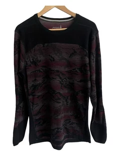SMARTWOOL $125 Intraknit 200 Base Layer Mountain Pattern Men's L Thermal Shirt - Picture 1 of 8