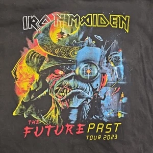 Maglietta Iron Maiden The Future Past Tour 2023 concerto rock band grande leggi - Foto 1 di 7