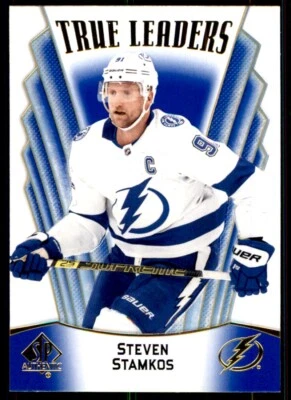 2021-22 SP AUTHENTIC TRUE LEADERS BLUE STEVEN STAMKOS TAMPA BAY LIGHTNING #TL-17 - Image 1 of 2