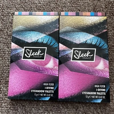 Lot Of 2 X Sleek Make Up Eyeshadows Palette High Flyer i-Divine - Image 1 of 4