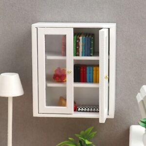 1:12  Miniature White Wall Cabinet Hanging Storage Organizer Cupboard  FurnZ1