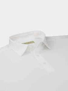 Donald Ross Men’s Core Classic Pique Golf Polo Shirt Solid White Large - Picture 1 of 11