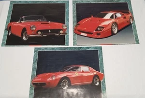 3 carteles fotográficos clásicos Ferrari usados vintage años 90 15 x 13 cueva - Imagen 1 de 5