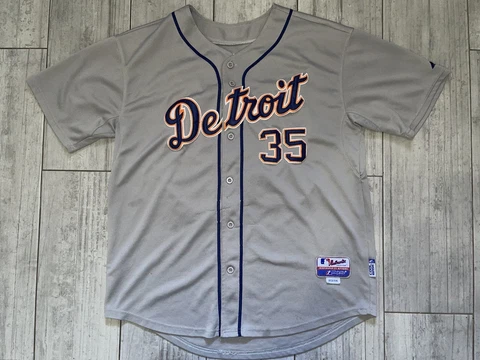 Detroit Tigers Justin Verlander #35 Men’s Majestic Stitched Sz 54 Gray Preowned Cover