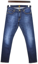 LEE Luke Jeans Mens W30/L32 Slim Fit Blue Faded Very Stretchy Zip