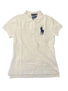 POLO RALPH LAUREN White Women's Skinny Fit Big Pony Polo Shirt, Medium, NWOT - Picture 1 of 1