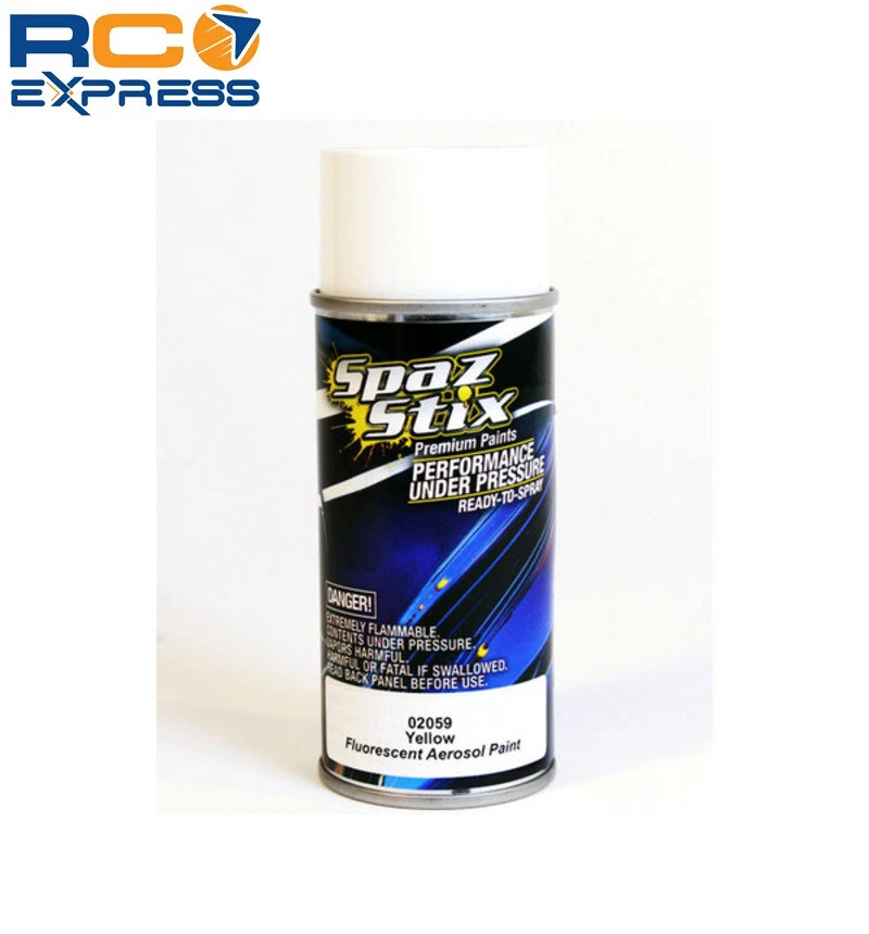 Spaz Stix 02059 Yellow Fluorescent Aerosol Paint 3.5oz Szx02059