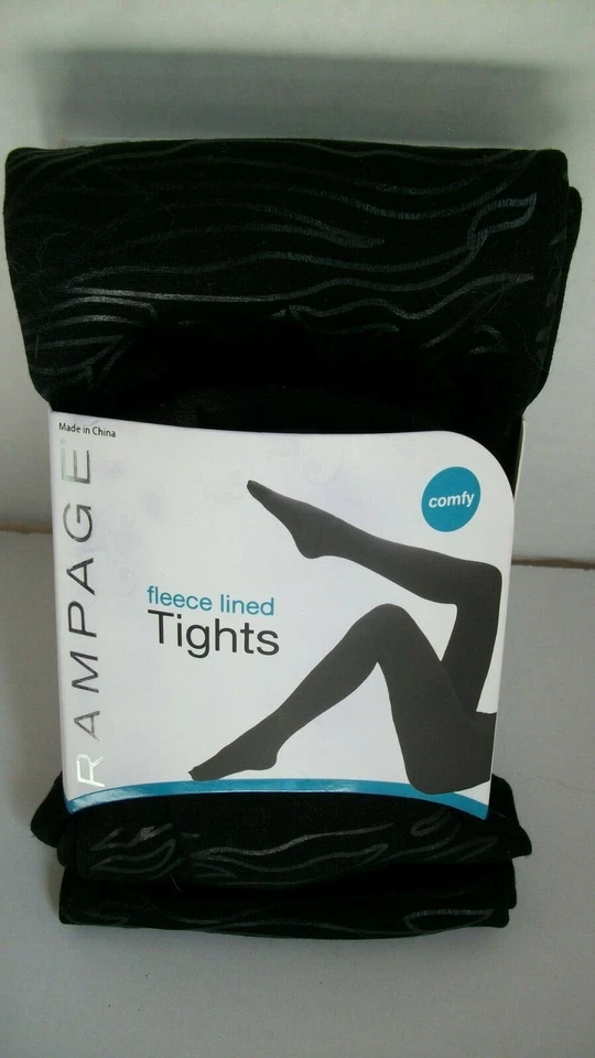 RAMPAGE ЖЕНЩИН ЧЕРНЫЕ КОЛГОТКИ ФЛИСОВАЯ ПОДКЛАДКА ОДИН РАЗМЕР ПОДХОДИТ БОЛЬШИНСТВУ - Изображение 1 из 4