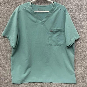 Figs Technical Collection Leon Scrub Top Mens 3XL Teal Green Short Sleeve - Picture 1 of 12