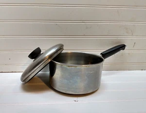 Revere Ware Cookware 1.5 Qt Saucepan Tri-Ply Stainless Saute Pot Frying Pan Lid - Picture 1 of 6