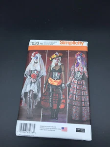 Patrón de Disfraz Simplicity 1033 Día de Muertos Elige tu Talla - Imagen 1 de 2