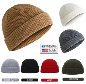 Winter Knit Cuff Beanie Warm Cap Fisherman Watch Skull cap Daily Ski Hat Gift US - Picture 1 of 22