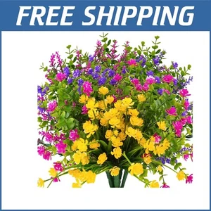Eco-Friendly and Lifelike 36 Bundle Fake Flowers - Indoor & Outdoor Delight - Picture 1 of 9
